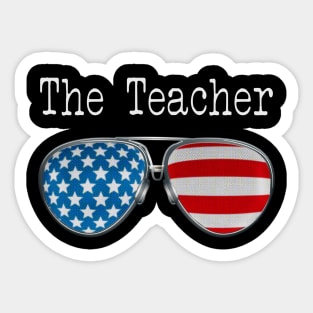 AMERICA PILOT GLASSES THE TEACHER Sticker